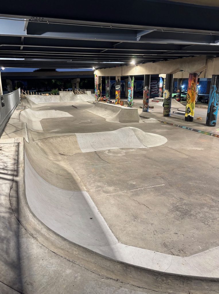 Overview of National DIY Skatepark in Milwaukee, Wisconsin,